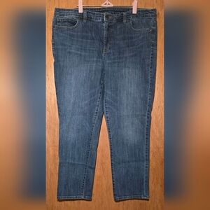 Jennifer Lopez Boyfriend Jeans Womens Plus Size 16W Stretch MidRise Straight Leg